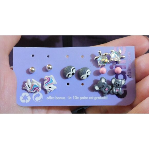 Claire's Fantasy Animal Themed Earrings 6 Pairs - Picture 1 of 2